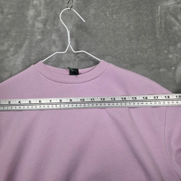 Wild Fable Cropped Sweatshirt Womens XS Lavender Pastel Casual - Picture 7 of 8